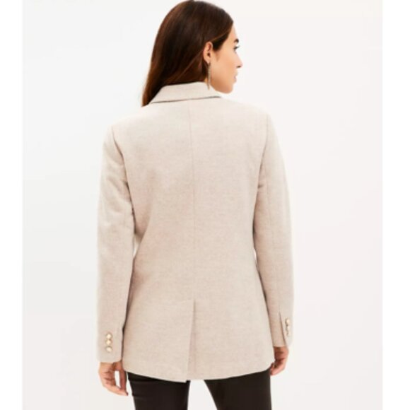 Brushed Herringbone Double Breasted Blazer 18 Petite - NEW - Picture 2 of 13